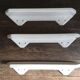 Set of 3 white ceramic shelves art deco bathroom