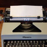 Typewriter olympia sm9 and leather briefcase