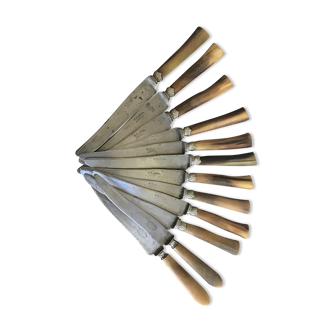 12 horned handle knives