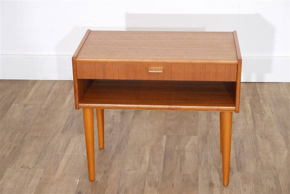 Vintage Scandinavian teak bedside table 1960