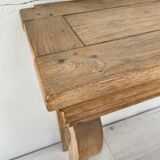 Raw oak butt console