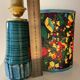 Wireless table lamp made of 1960s West German pottery ceramic.