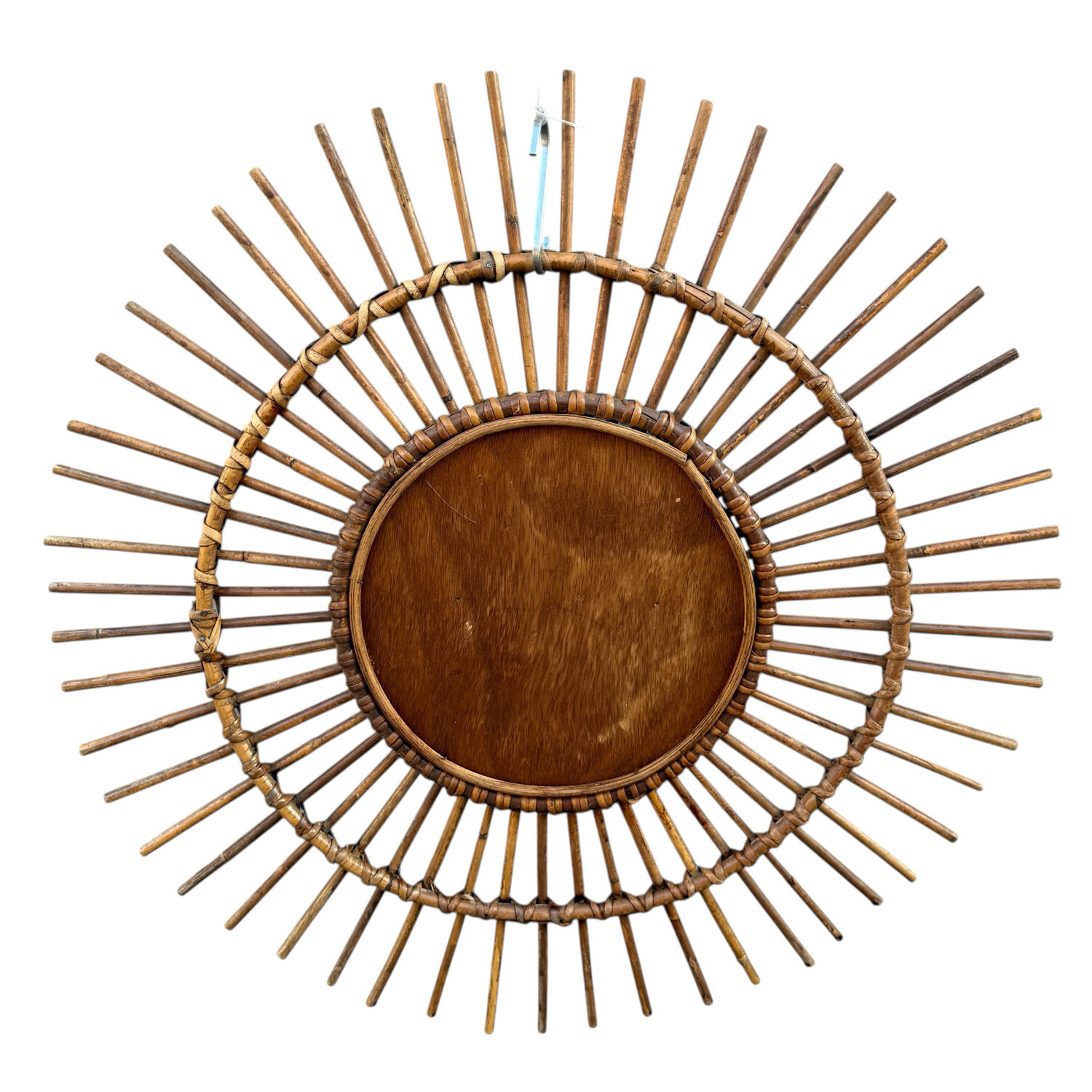 1960s Rattan Sun Mirror France