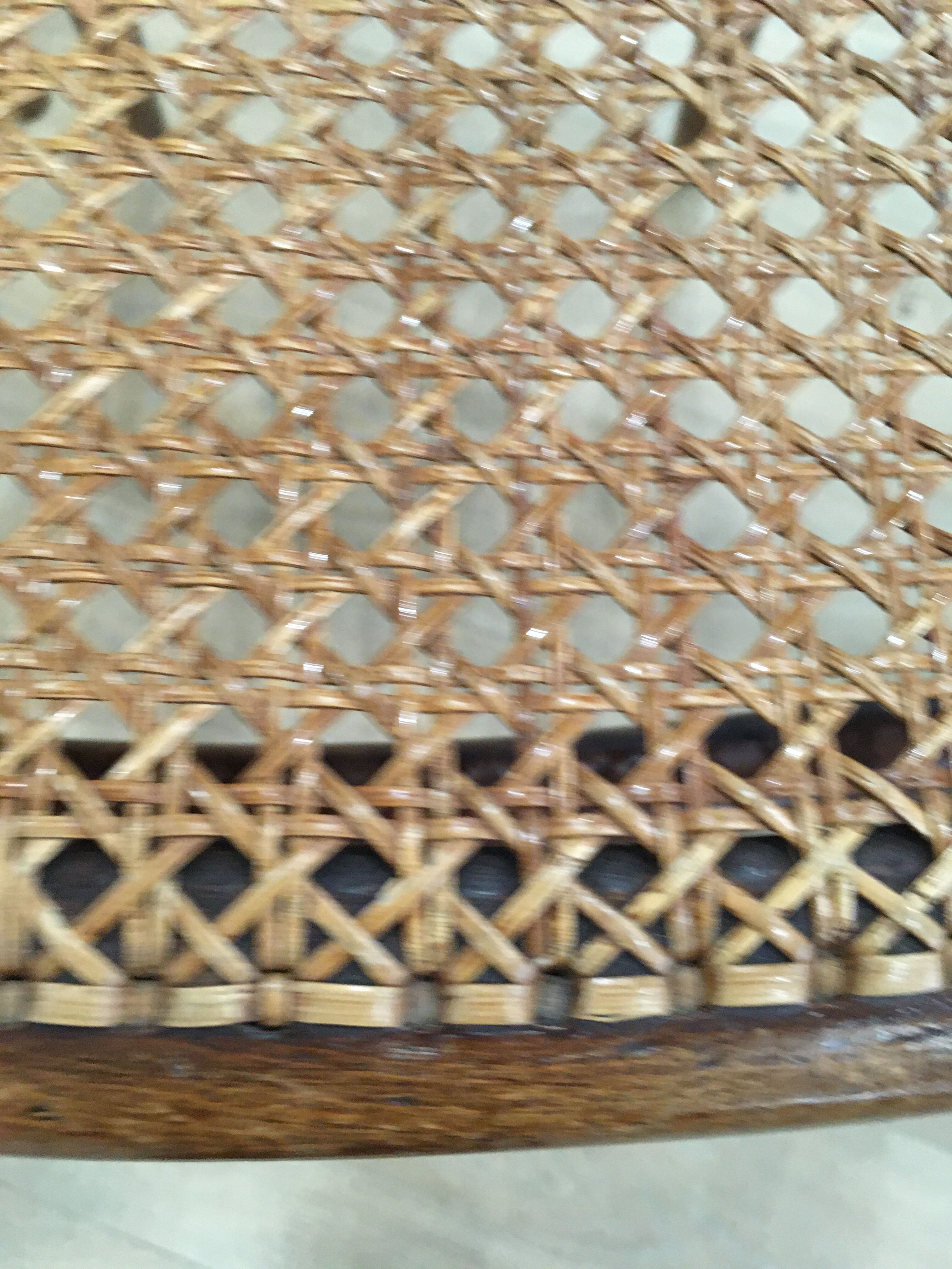 4 old wooden bistro chairs