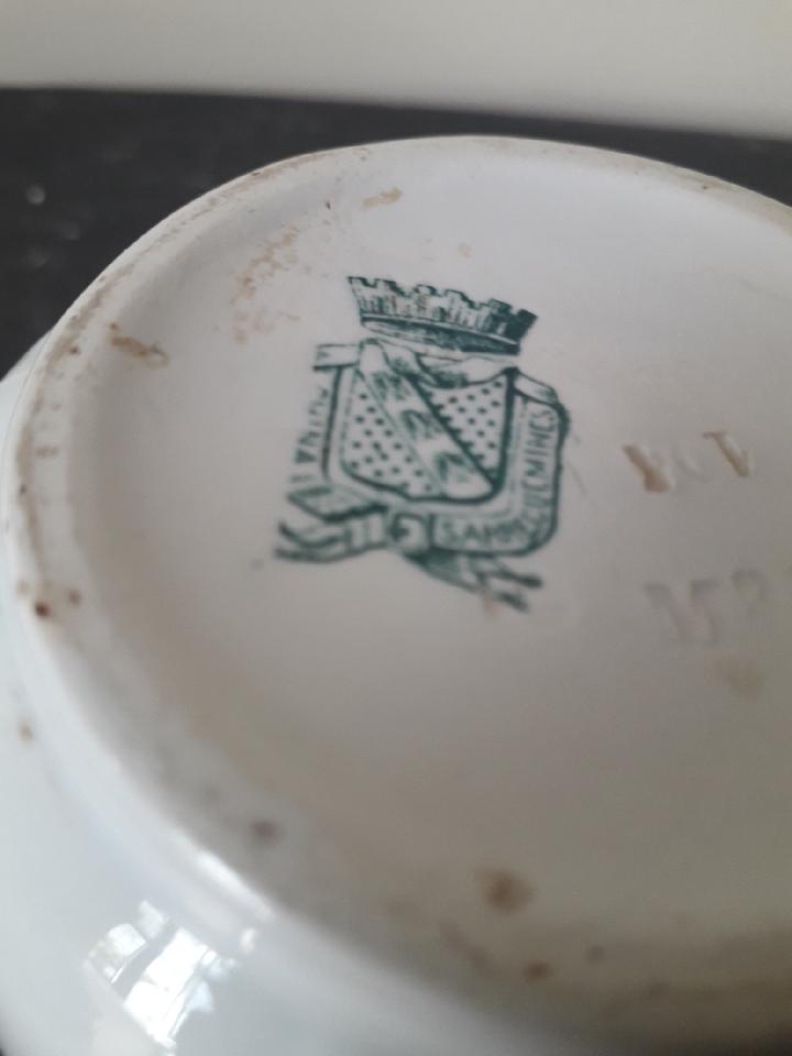 Pitcher earthenware Sarreguemines XIX