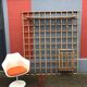 Porte manteau en rotin mural osier vintage avec rangement parapluie