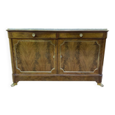 Buffet from the Restoration period in mahogany with brass inlays.