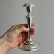Paire de bougeoirs en inox