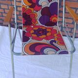 70's vintage fabric folding armchair