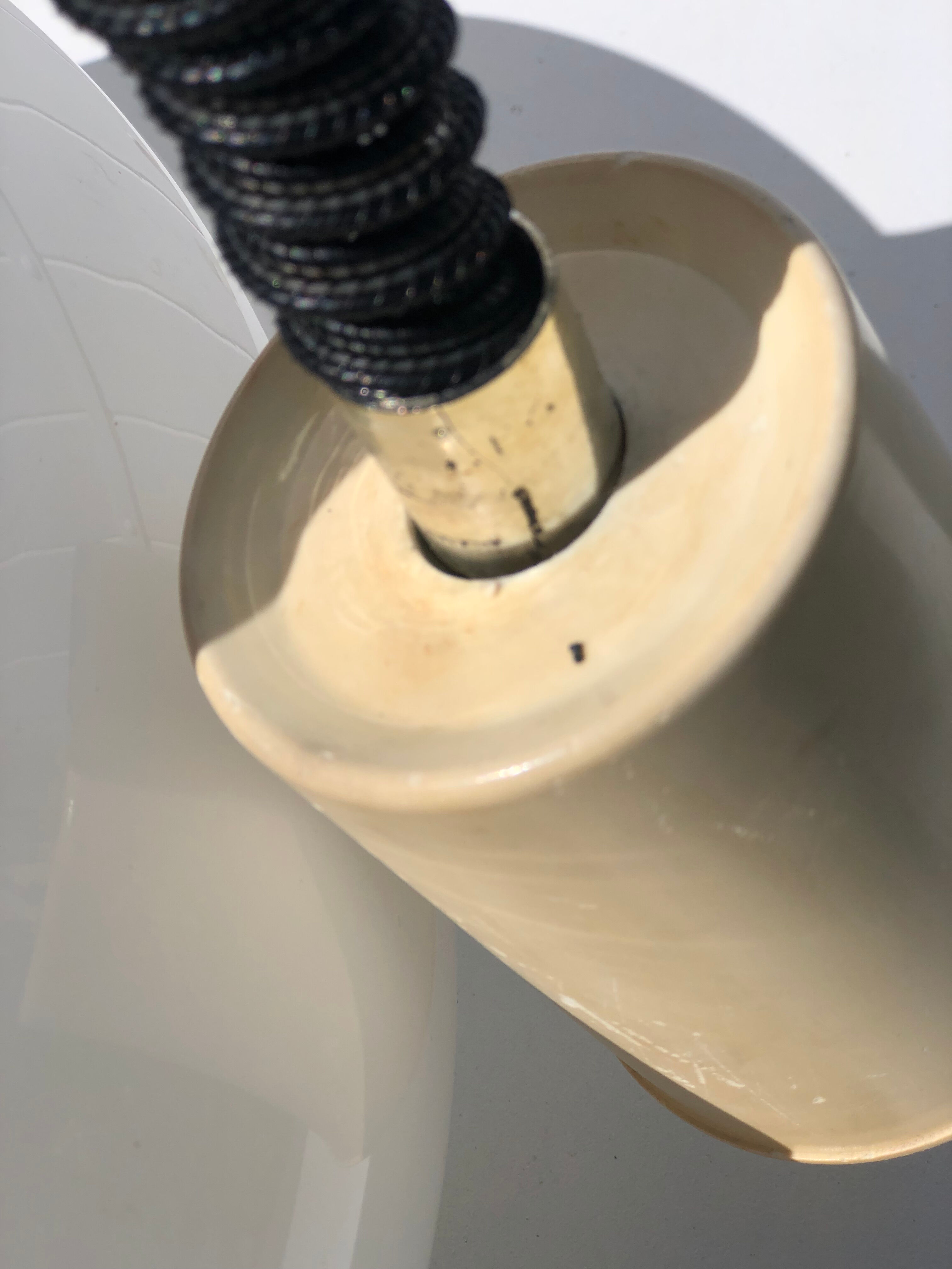 Vintage pendant lamp with Rolly system