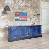 Commercial bank weathered wood panel.