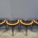 Vintage leather armchairs by Arrben Italy, 1980s - set of 8