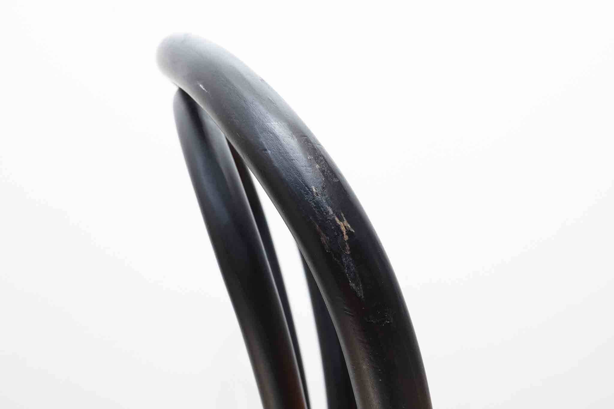 Satelliet 16/C orange and black vintage bistro high chair