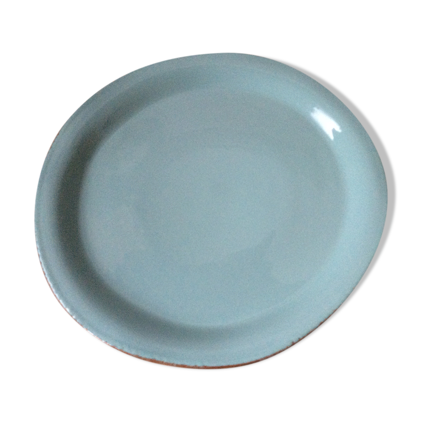 Round turquoise Vietri dish