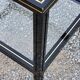 Side table end of sofa Pierre Vandel in metal and glass tops