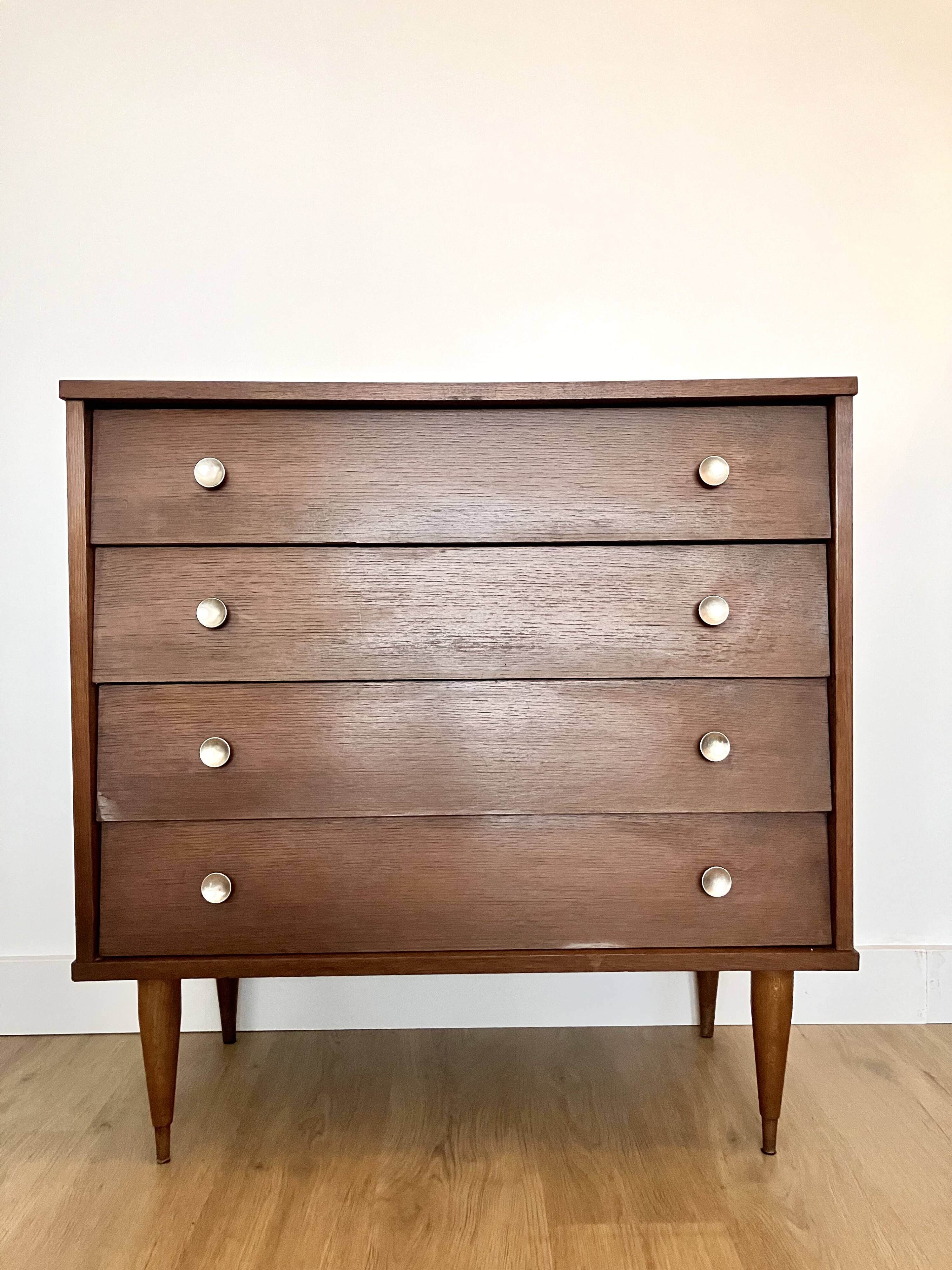 Tapered leg chest of drawers