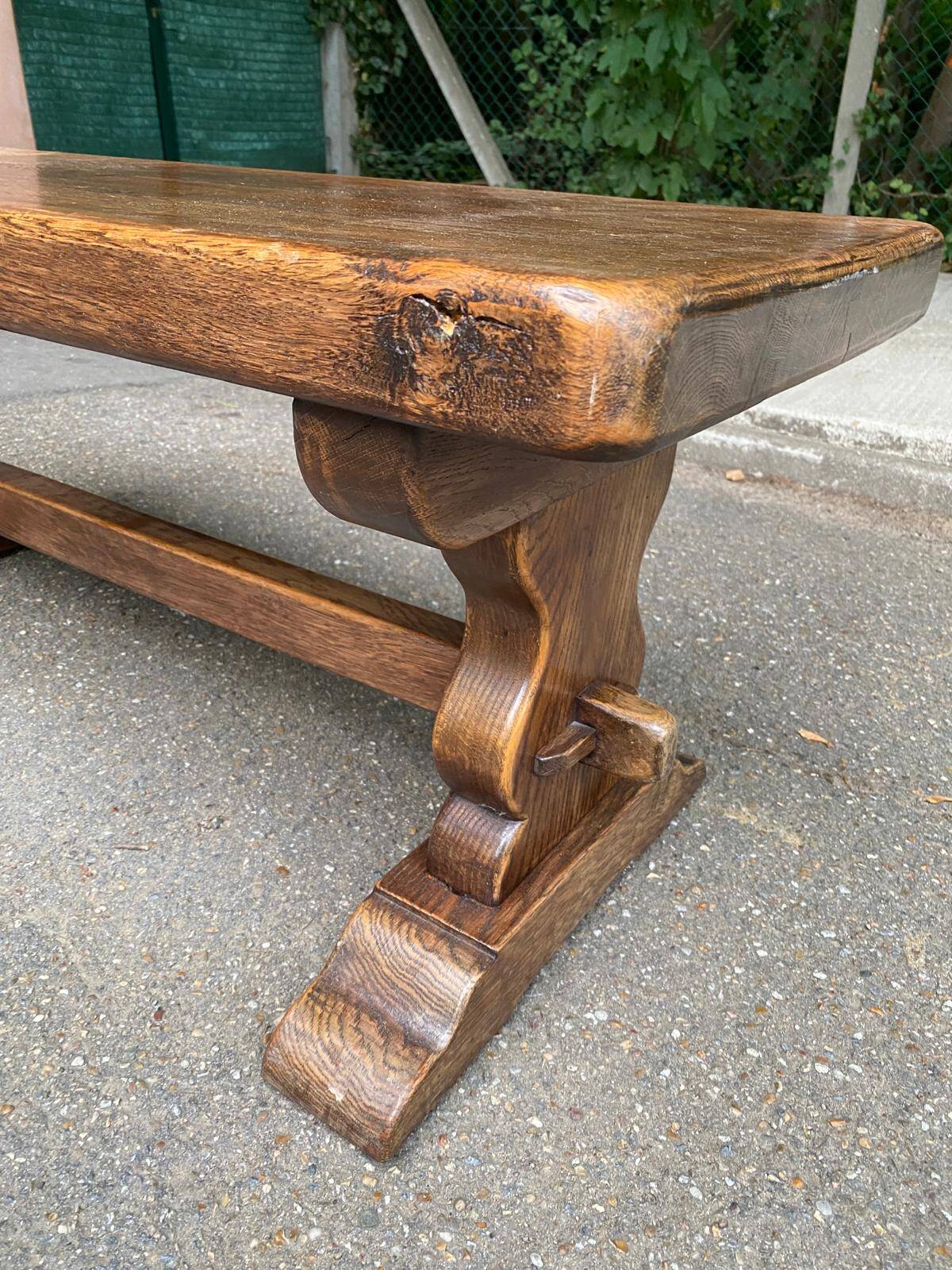 19th century solid oak farmhouse or monastery coffee table