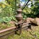 19th century bronze fireplace bar