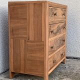 Art Deco chest of drawers Blond walnut 1930