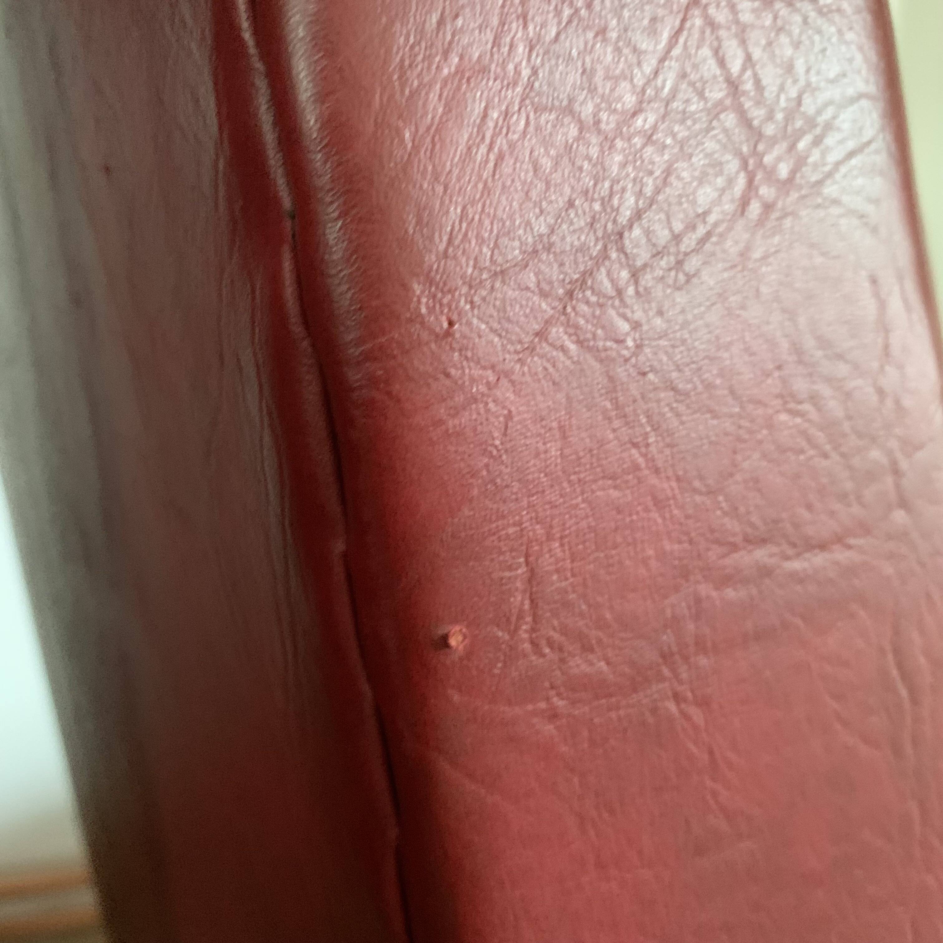 Pair of vintage burgundy red armchairs