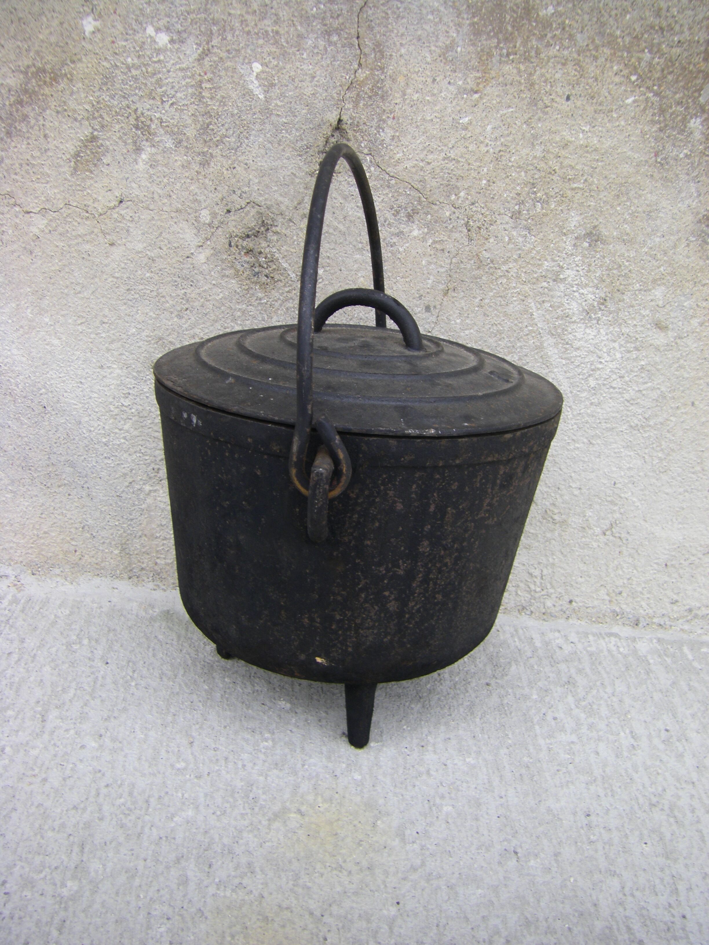 Old cast iron pot