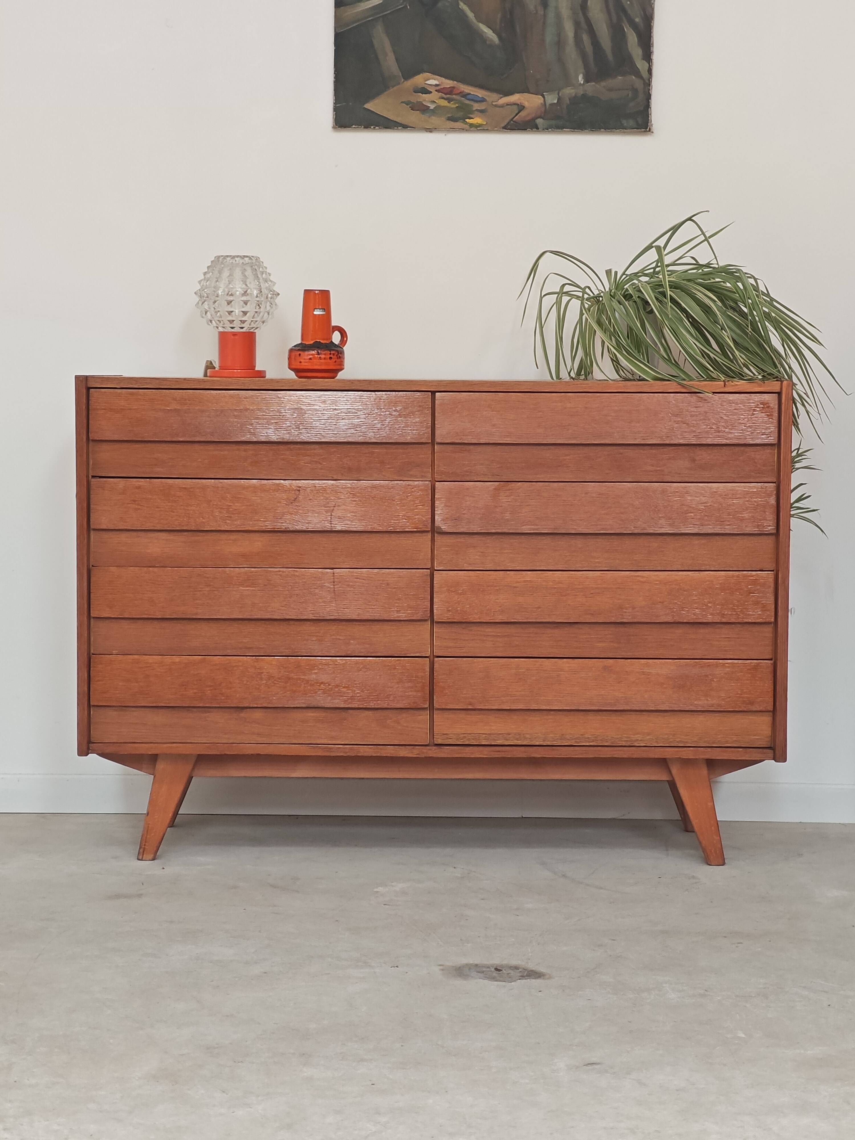 Commode U 453 bois par Jiri Jiroutek pour Interier Praha 1960