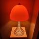 Lampe champignon orange et chrome,style Verner Panton,1970,80