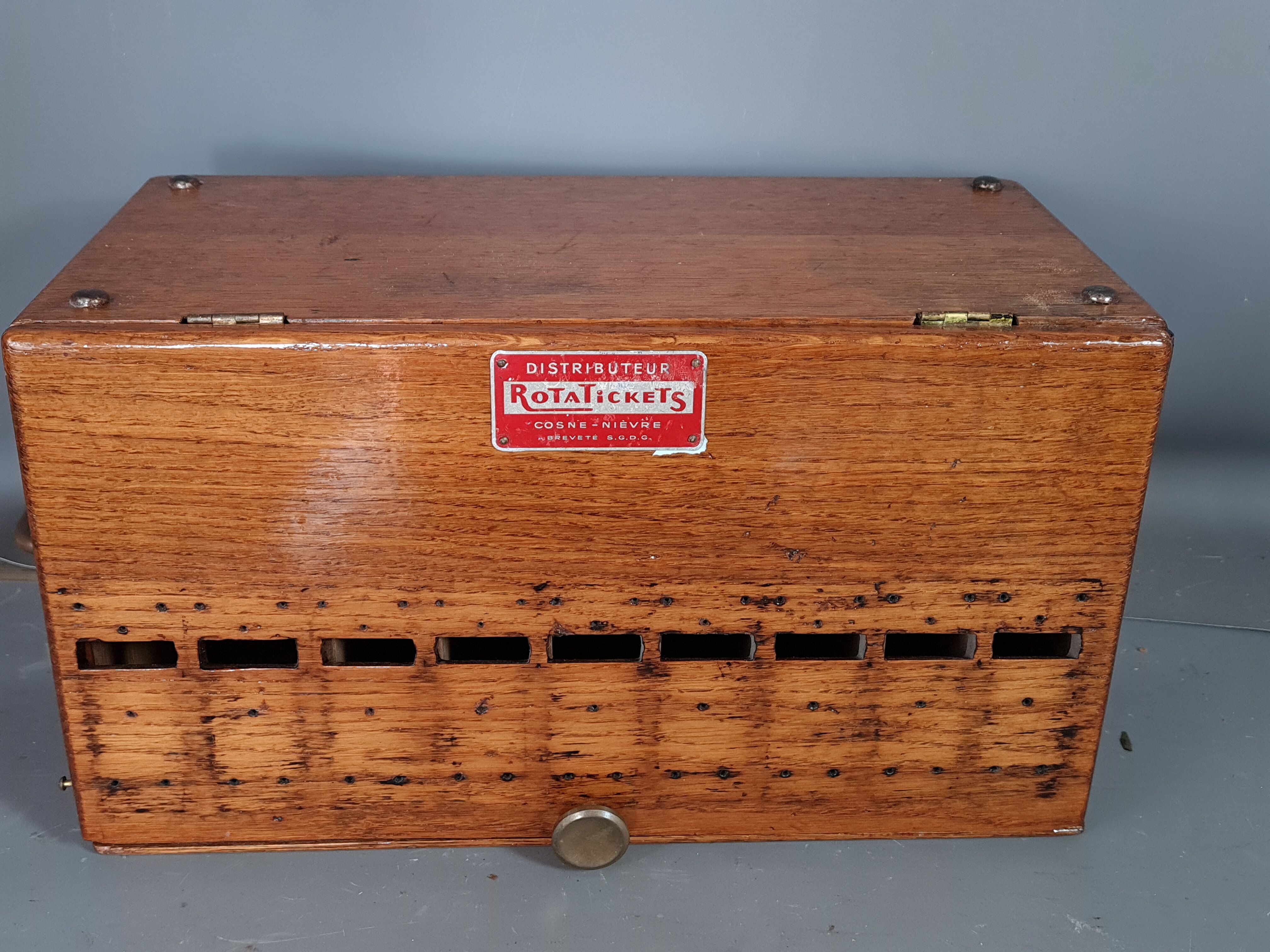 Old box at the ticket machine or other storage Early twentieth century SB