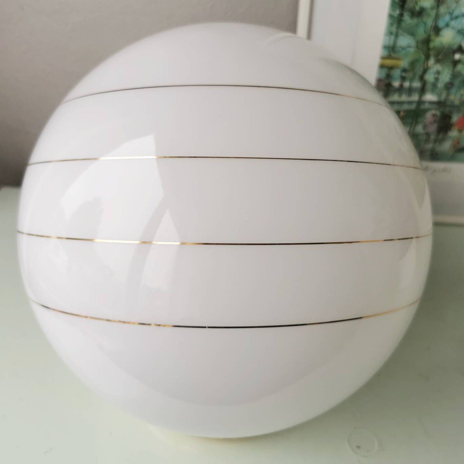 Vintage glass globe lamp 1980