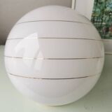 Lampe globe vintage en verre 1980
