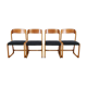 Lot de 4 chaises Baumann Traineau retapissées