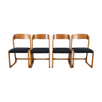 Lot of 4 chairs Baumann Traineau retaped