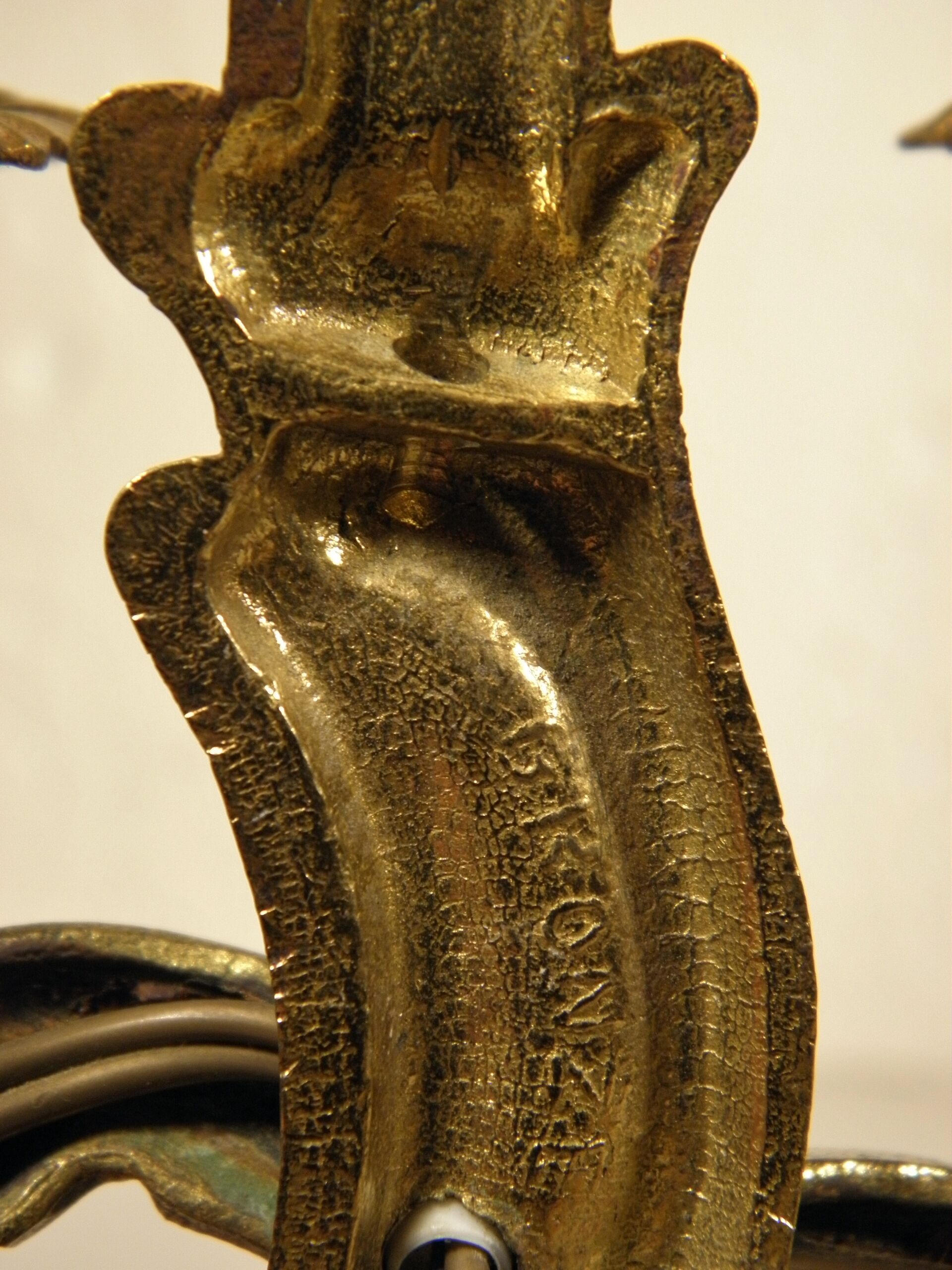 Pair of gilded bronze sconces