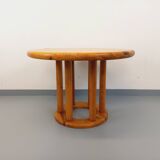 Vintage Scandinavian round dining table by Rainer Daumiller in pine from the 1960s.