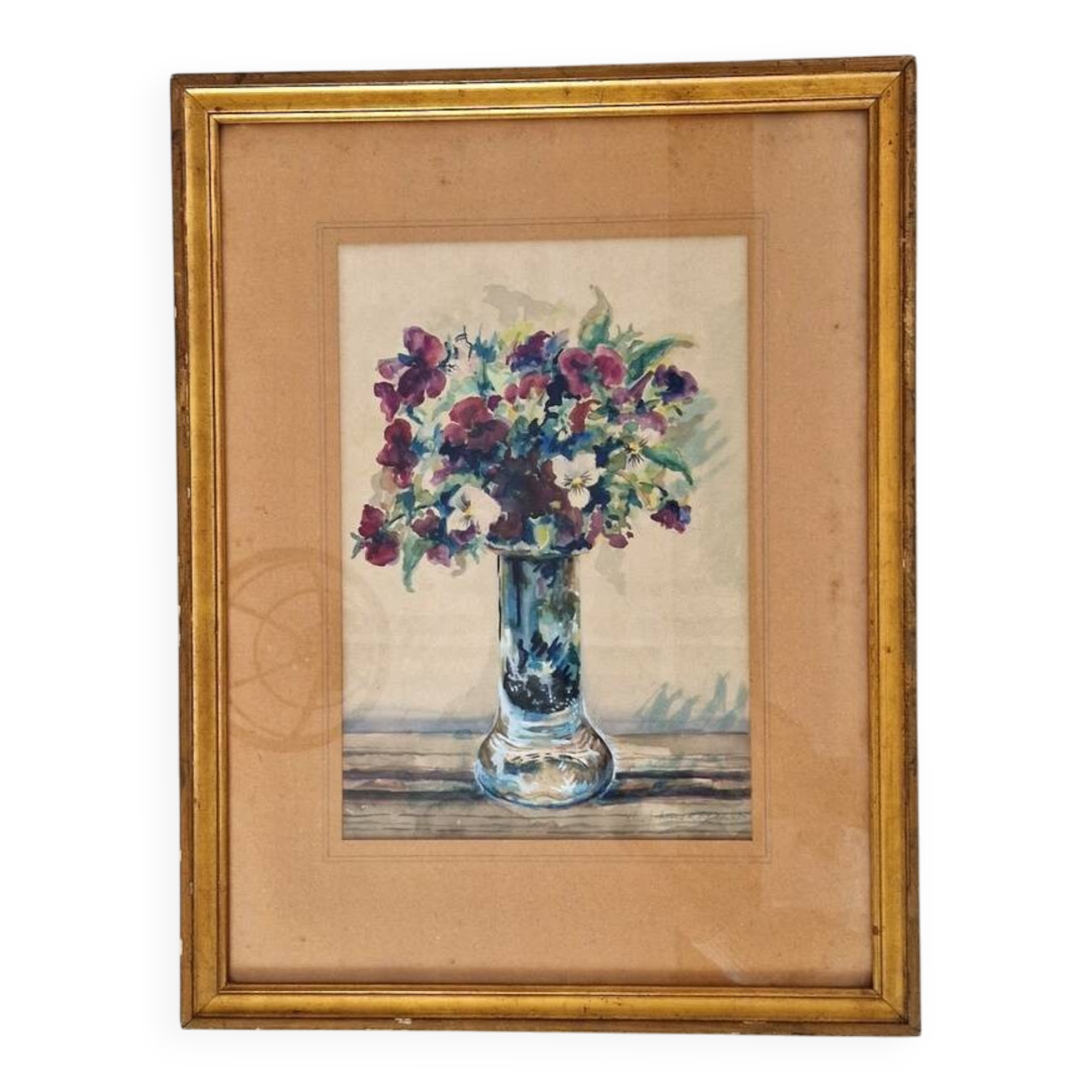 François Charles Schenckbecher (1887-1946) - Watercolor on paper - Flowers