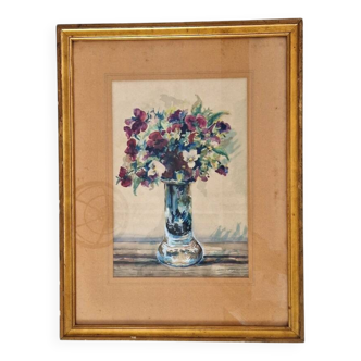 François Charles Schenckbecher (1887-1946) - Watercolor on paper - Flowers