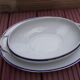 Vegetable and its dish Limoges porcelain blue and gold fillet