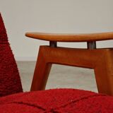 Pair of red armchairs by Jaroslav Smidek for Ton (Thonet) 60s