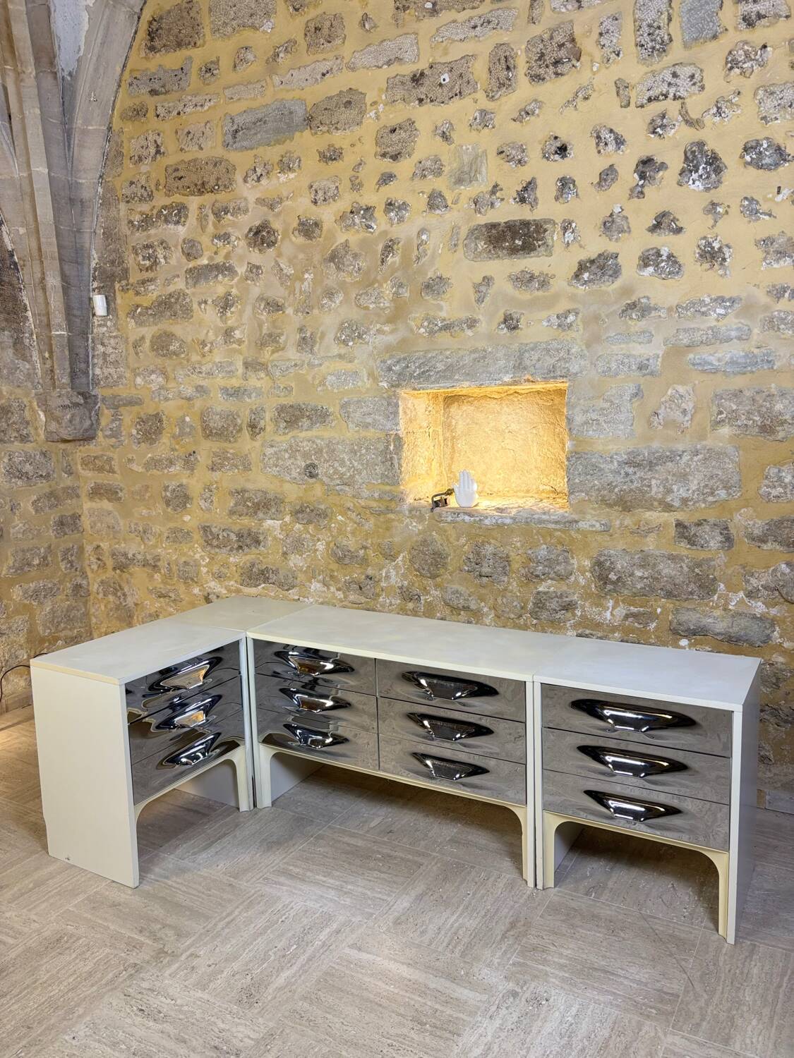 Raymond Loewy DF2000 chest of drawers and bedside tables