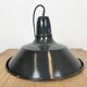 Industrial French Black Enamel Factory Pendant Lamp, 1960s