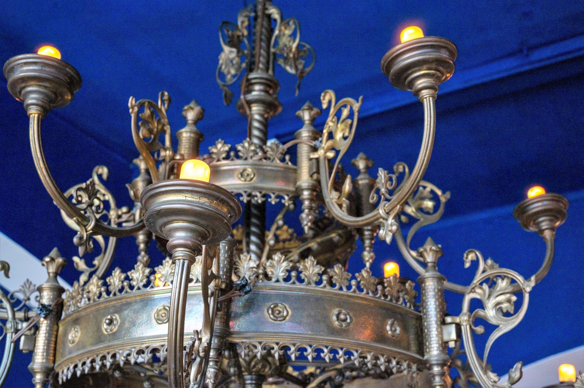 Large Antique Metal Chandelier