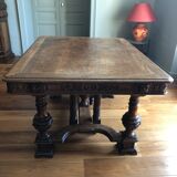 Table and 6 chairs, signed Dufin Honoré