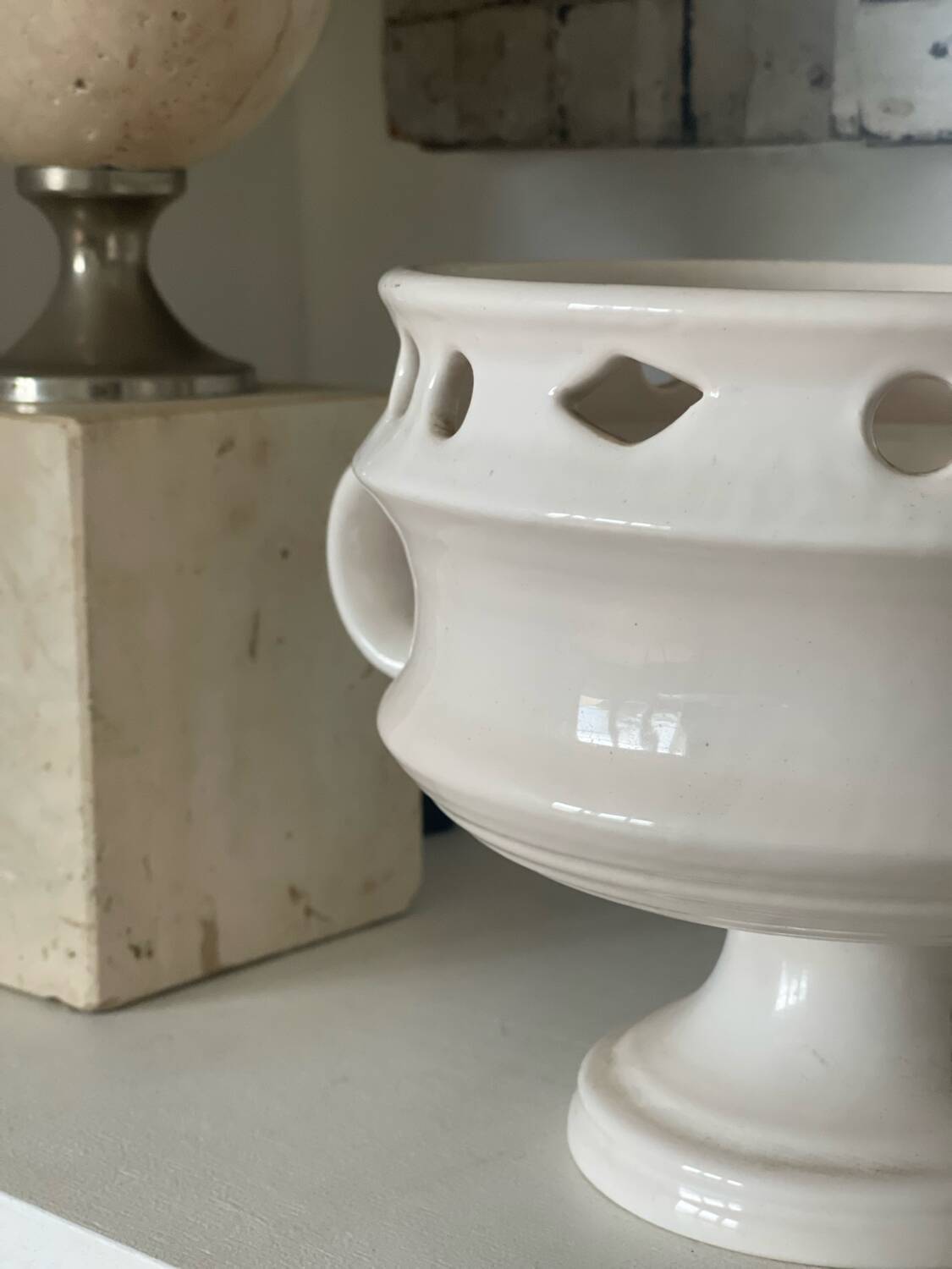 Antique openwork porcelain cup