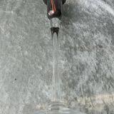 Design candle holder in glass paste sign puke berg sweden