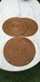 3 sets de table en osier et bambou