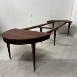 Louis XVI style bandeau table with 6 XIX century tapered legs.