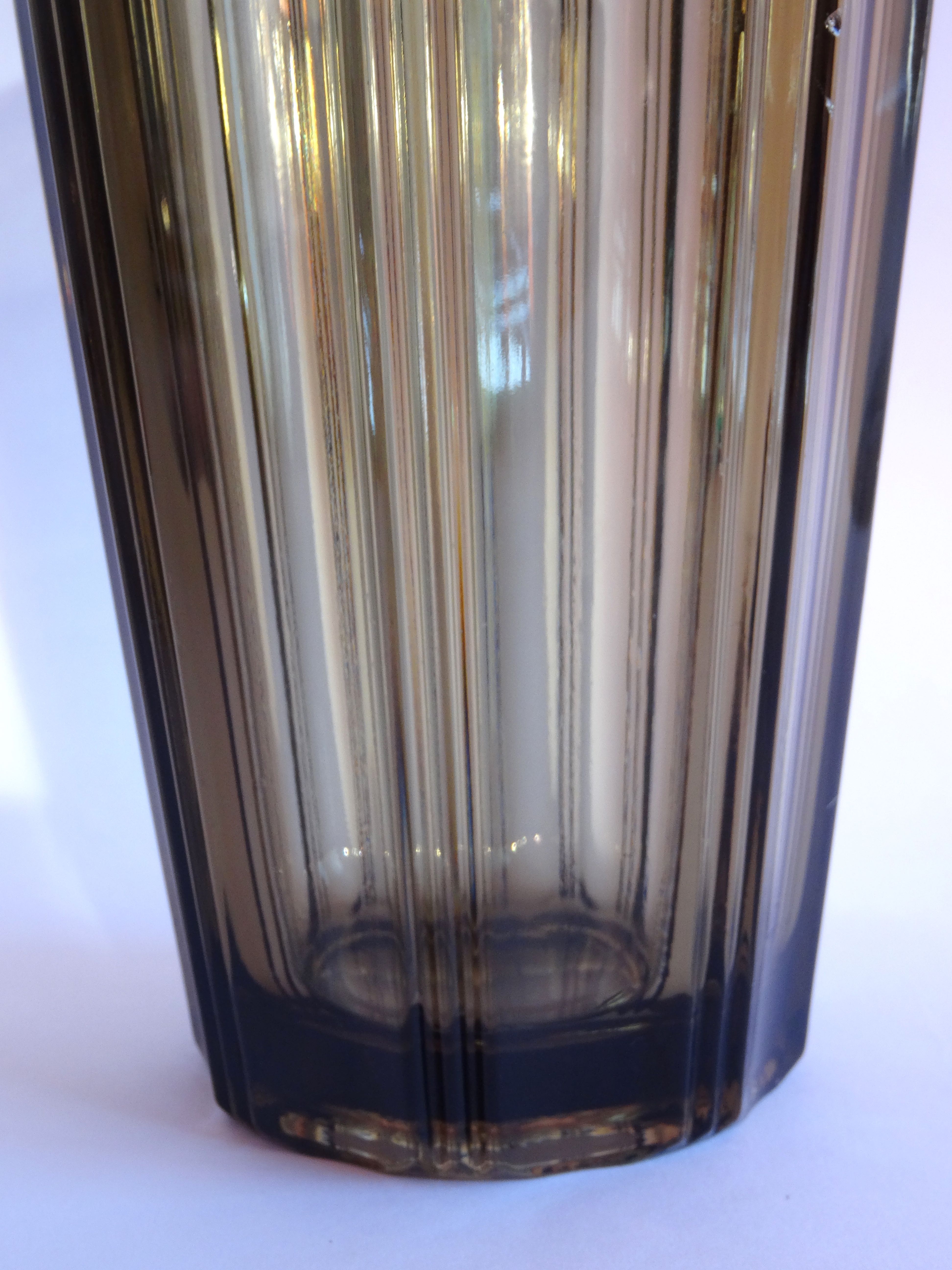 Brown glass vase