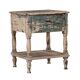 Bedside plant rest with shelf and drawer old teak original piece from India