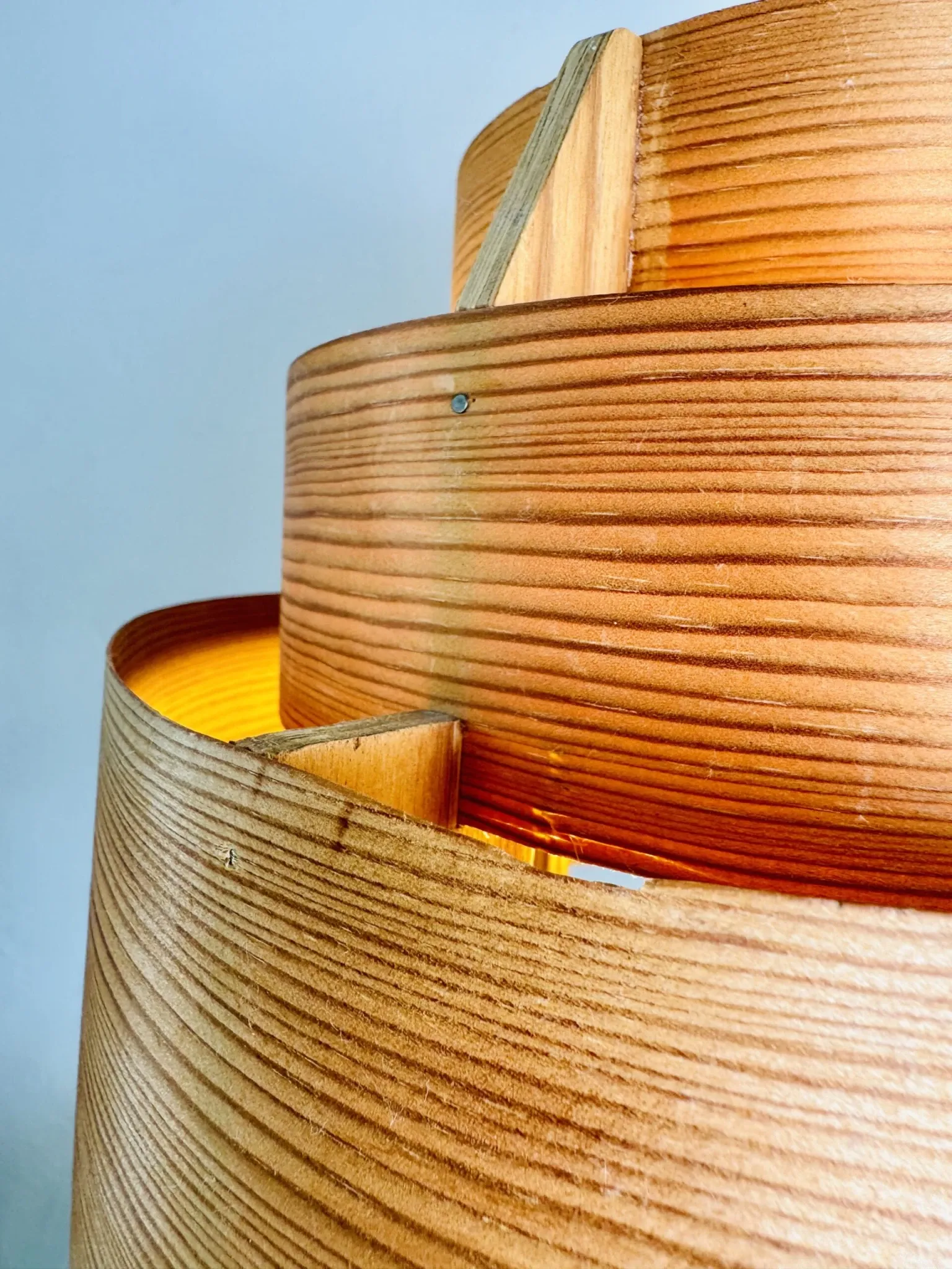 B-262 Pine Veneer Table Lamp By Hans-Agne Jakobsson For Ab Ellysett, Sweden, 1960S