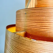 B-262 Pine Veneer Table Lamp By Hans-Agne Jakobsson For Ab Ellysett, Sweden, 1960S